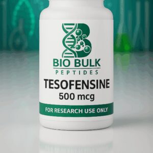Bottle of Bio Bulk Peptides Tesofensine 500 mcg for research use only.